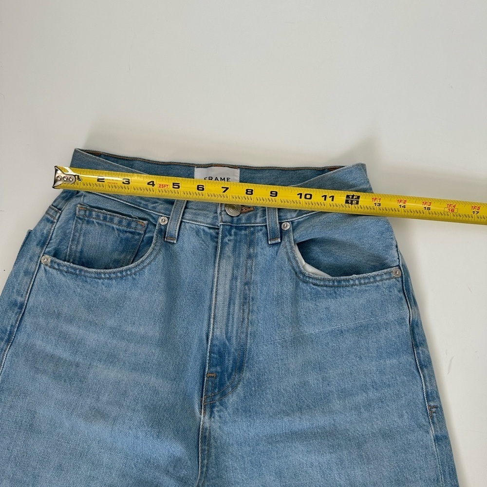 Frame Denim Light Blue Jeans with Silver Button 100%cotton - Picture 8 of 15